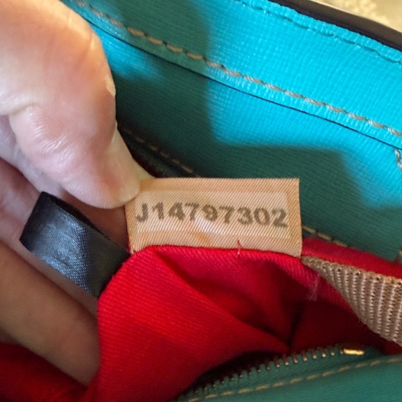 Dooney & Bourke Turquoise Leather Tote - Picture 5 of 16